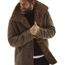 Load image into Gallery viewer, Men's Solid Coat Winter Thicken Warm Jacket Vintage Coat Outwear Windproof Chamarra Hombre Fleece Veste Homme Men Parkas Clohtes