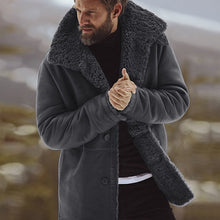 Load image into Gallery viewer, Men's Solid Coat Winter Thicken Warm Jacket Vintage Coat Outwear Windproof Chamarra Hombre Fleece Veste Homme Men Parkas Clohtes