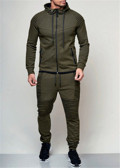 Ke Sport Suit 2022 New Autumn Sportswear 2 Pieces Reflective Men